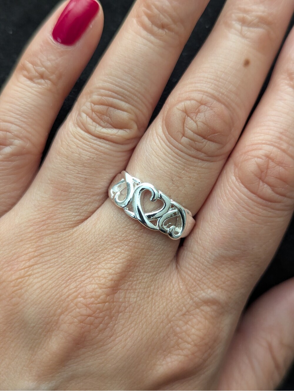 Sterling Silver 925 Heart Ring Minimalist Valentine's Day Gift Love